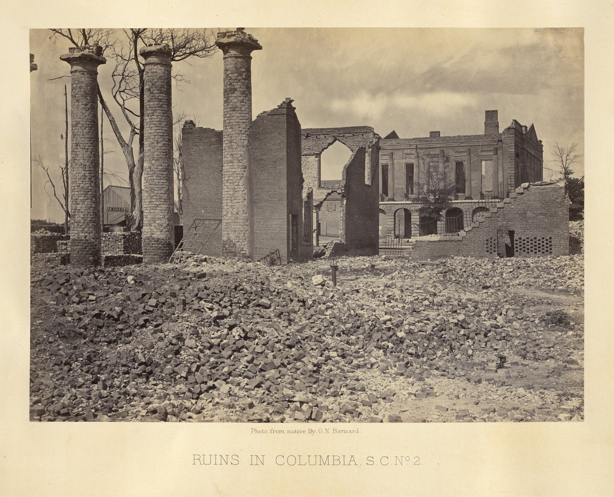 Ruiny w Columbii w Karolinie Południowej, nr 2 autorstwa George N. Barnard
