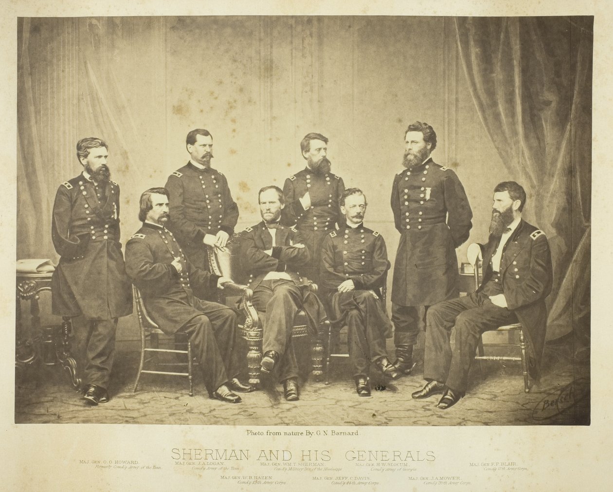 Sherman i jego generałowie autorstwa George N. Barnard