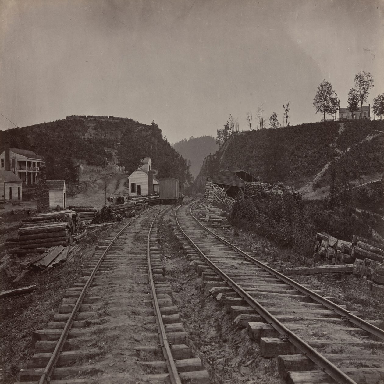 Przełęcz Allatoona, widok na północ, Georgia autorstwa George N. Barnard