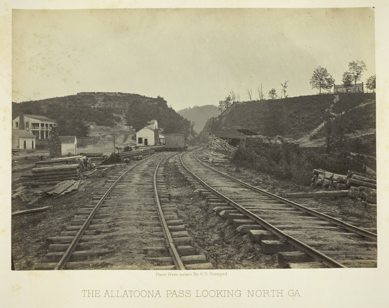 Przełęcz Allatoona, patrząc na północ, GA autorstwa George N. Barnard