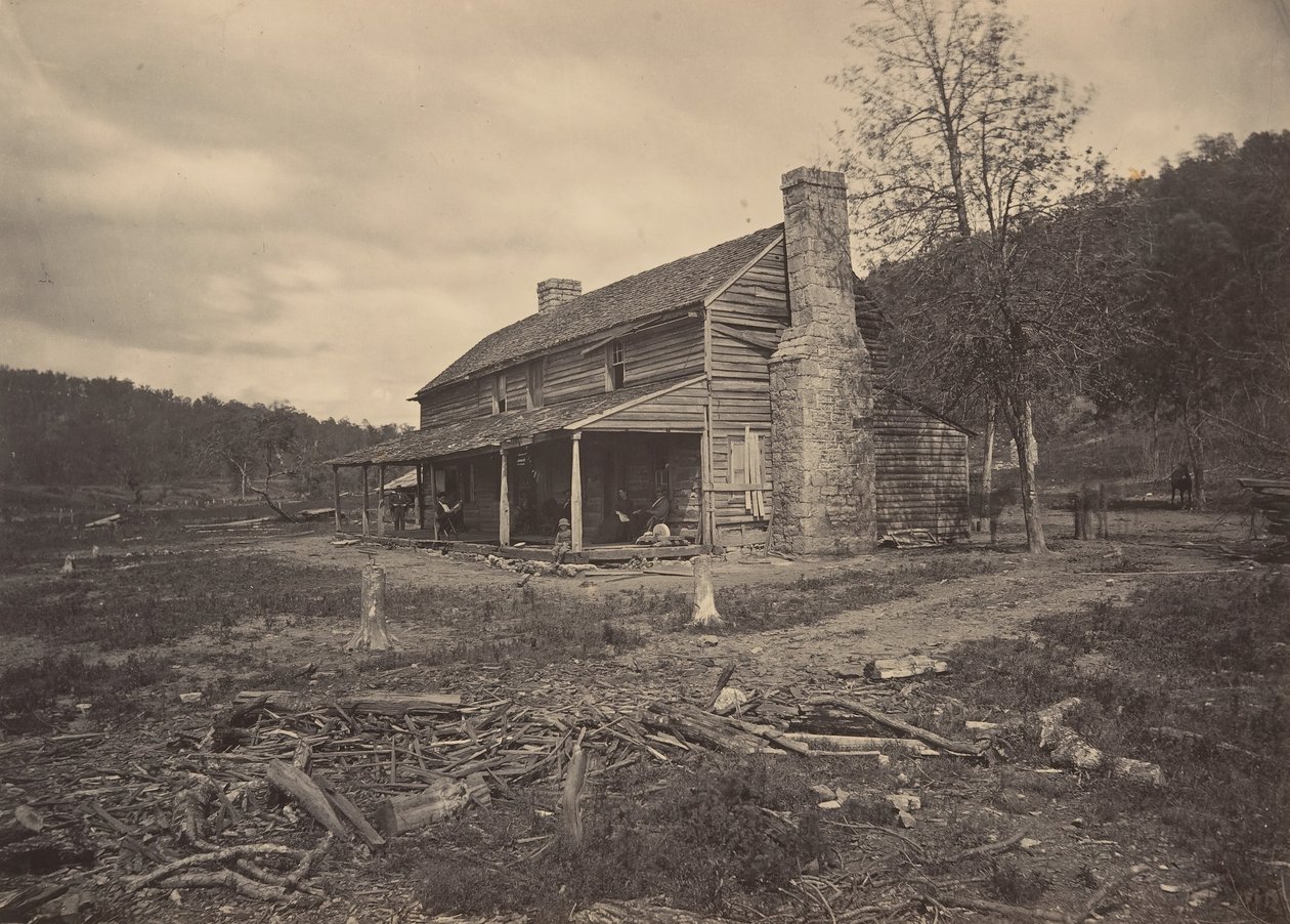 Dom Johna Rossa, Ringold, Georgia, lata 60. XIX wieku. autorstwa George N. Barnard