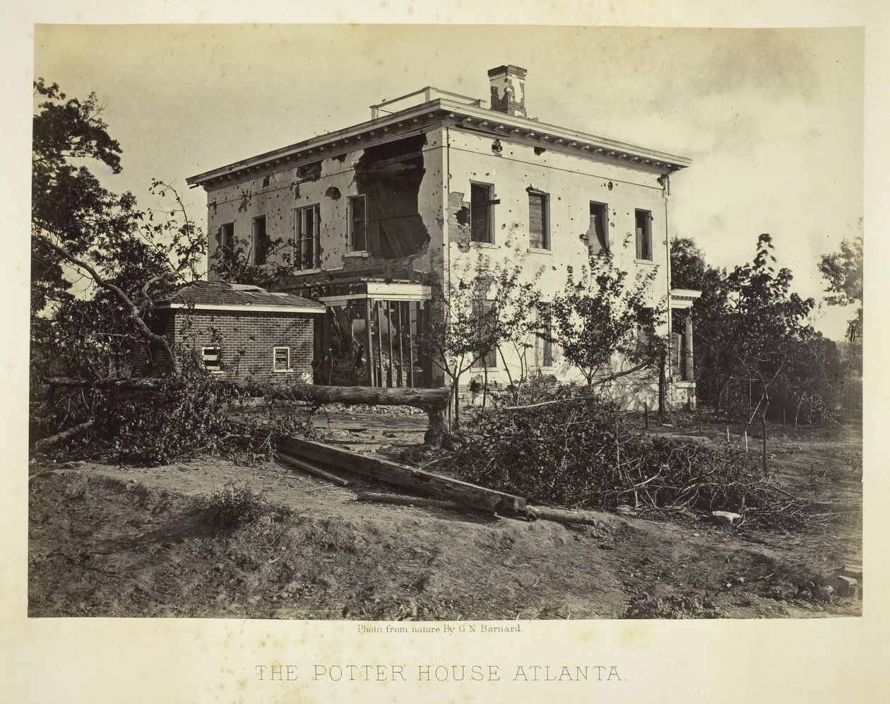 Dom Potterów w Atlancie, 1864. autorstwa George N. Barnard