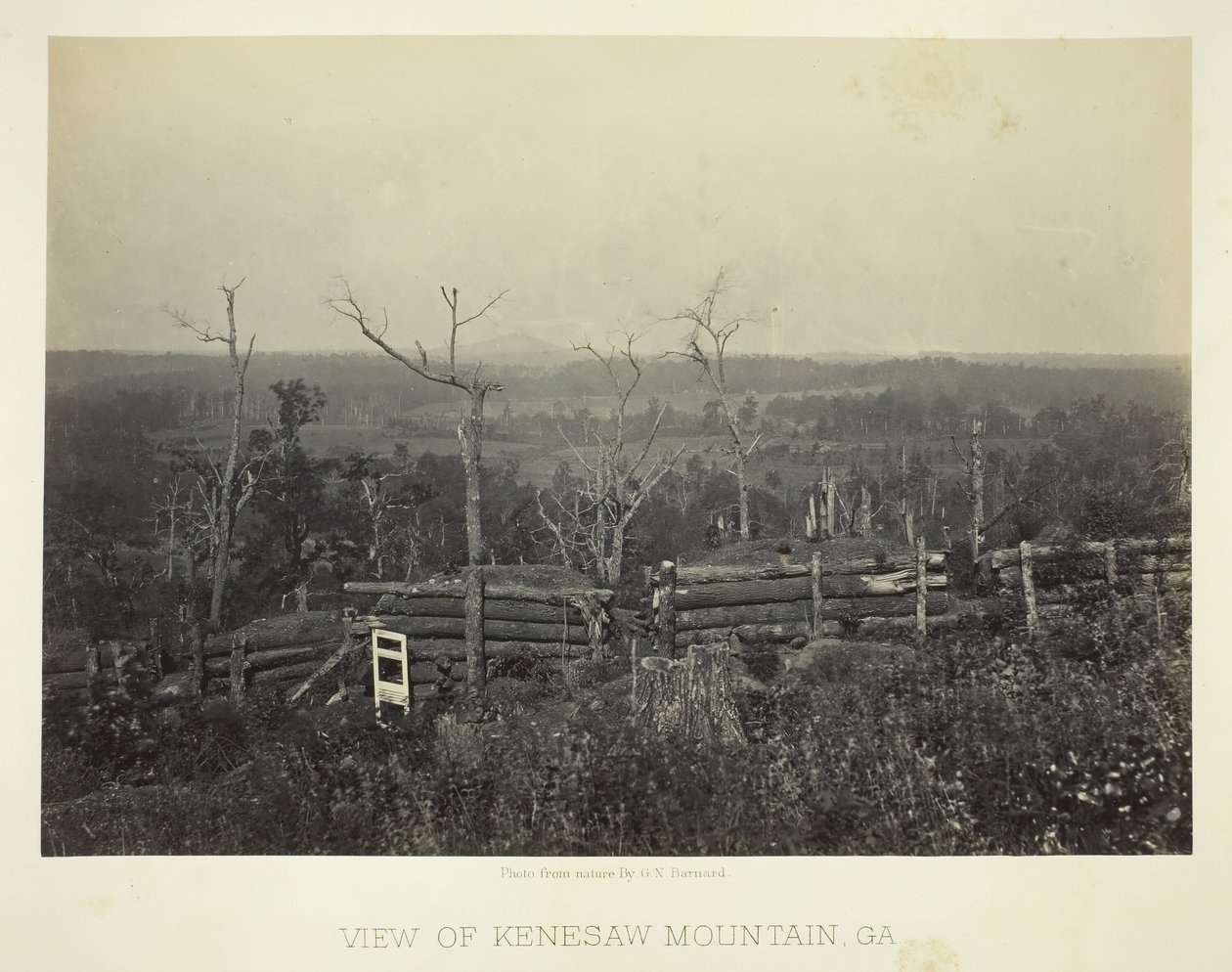 Widok na górę Kenesaw w stanie Georgia, 1866. autorstwa George N. Barnard