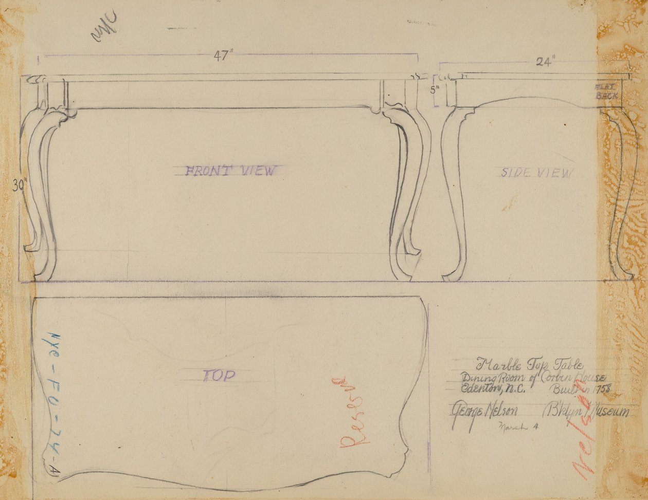 Marmurowy blat autorstwa George Nelson
