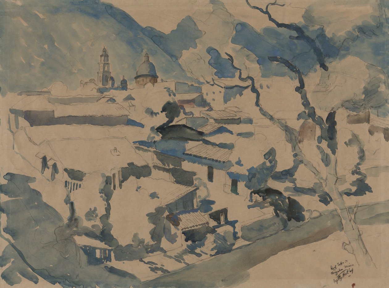 Dachy w Orizaba, Meksyk autorstwa George Overbury Hart