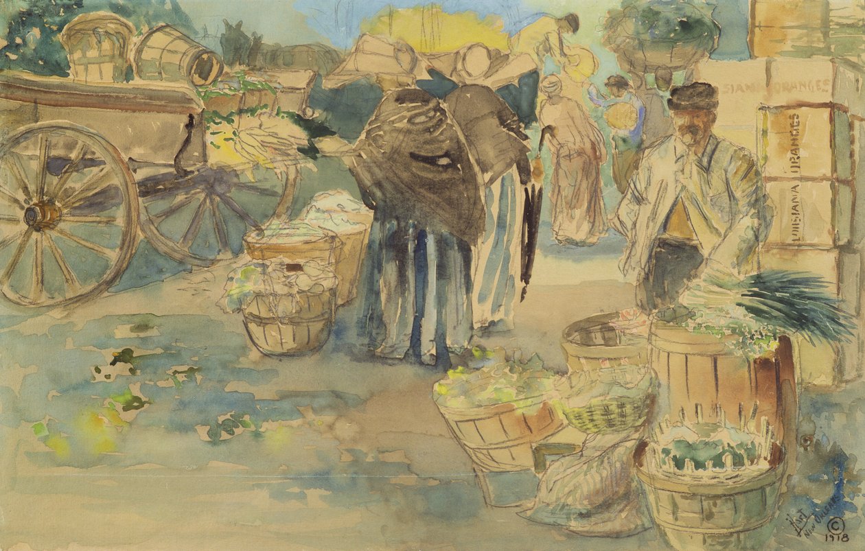 Targ, Nowy Orlean, 1918 autorstwa George Overbury Hart
