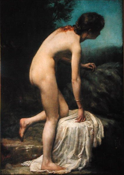 Kąpiący się (olej na płótnie) autorstwa George Percy Jacomb Hood