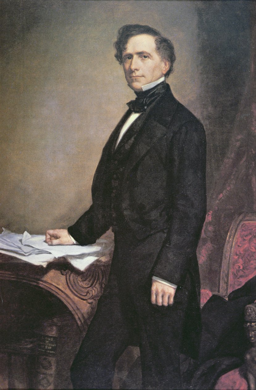 Franklin Pierce (1804-69) (kolor lito) autorstwa George Peter Alexander (after) Healy