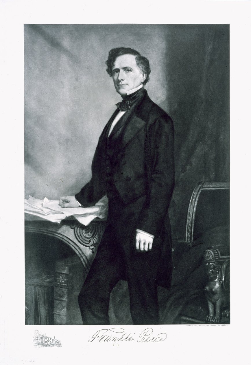 Franklin Pierce, 14. Prezydent Stanów Zjednoczonych Ameryki, wyd. 1901 (fotograwiura) autorstwa George Peter Alexander Healy