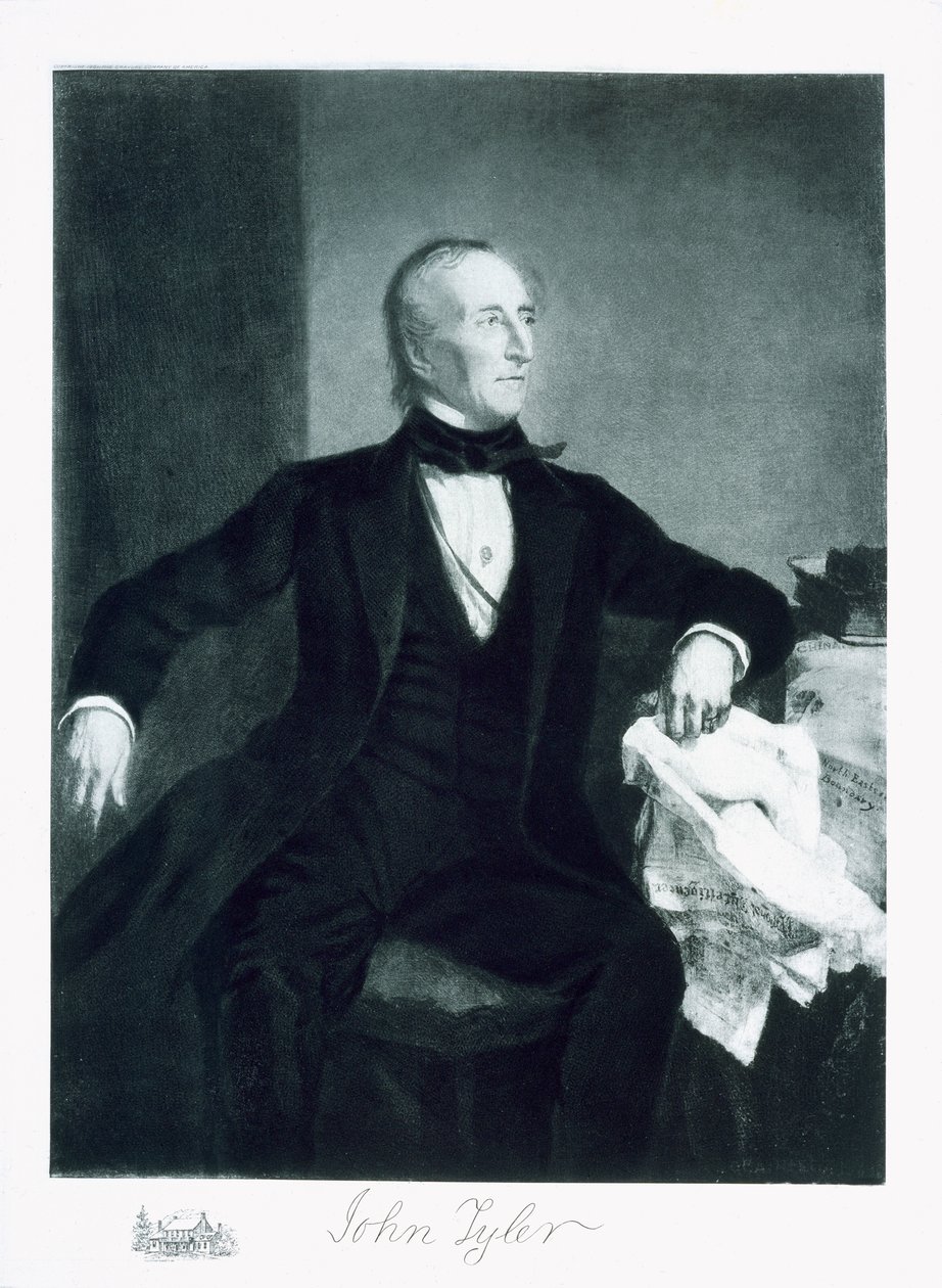 John Tyler, 10. Prezydent Stanów Zjednoczonych Ameryki, wyd. 1901 (fotograwiura) (patrz także 102588) autorstwa George Peter Alexander Healy