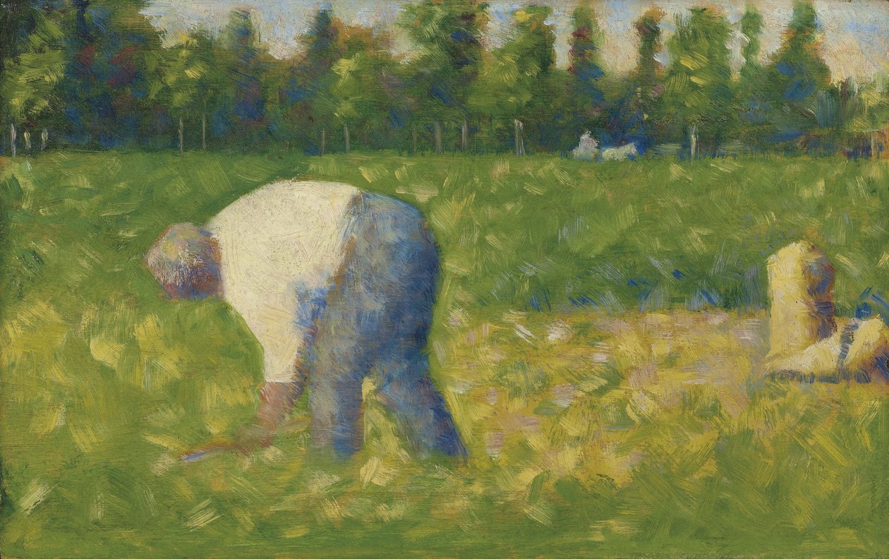 Pracujący chłop, 1883 autorstwa George Pierre Seurat