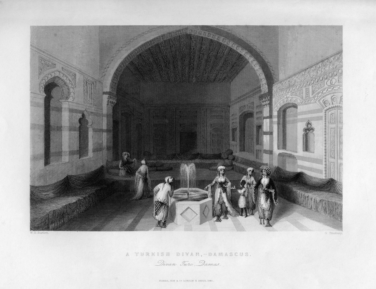 Turecka kanapa, Damaszek, Syria, 1841. autorstwa George Presbury