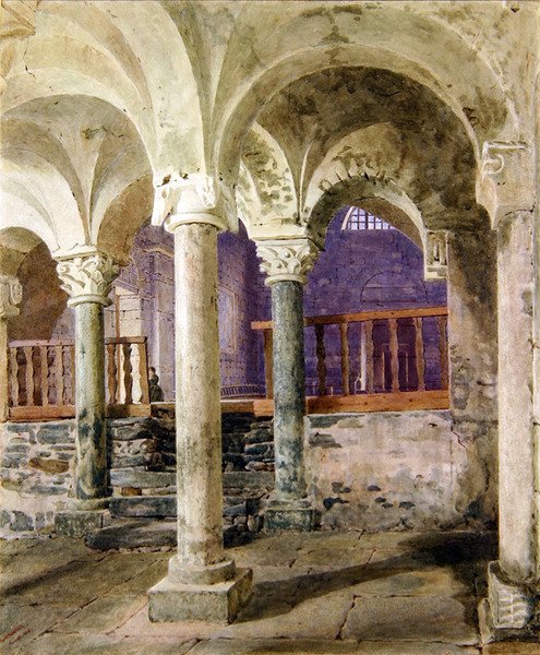 Krypta św. Mikołaja Giornico, kanton Ticino, Szwajcaria autorstwa George Price Boyce