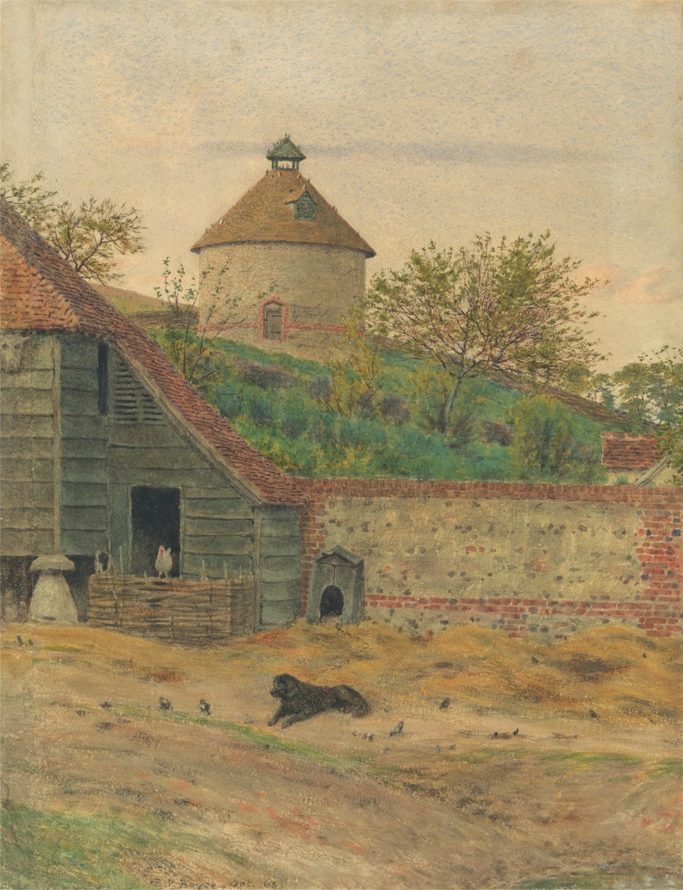 Gołębnik w Streatley autorstwa George Price Boyce