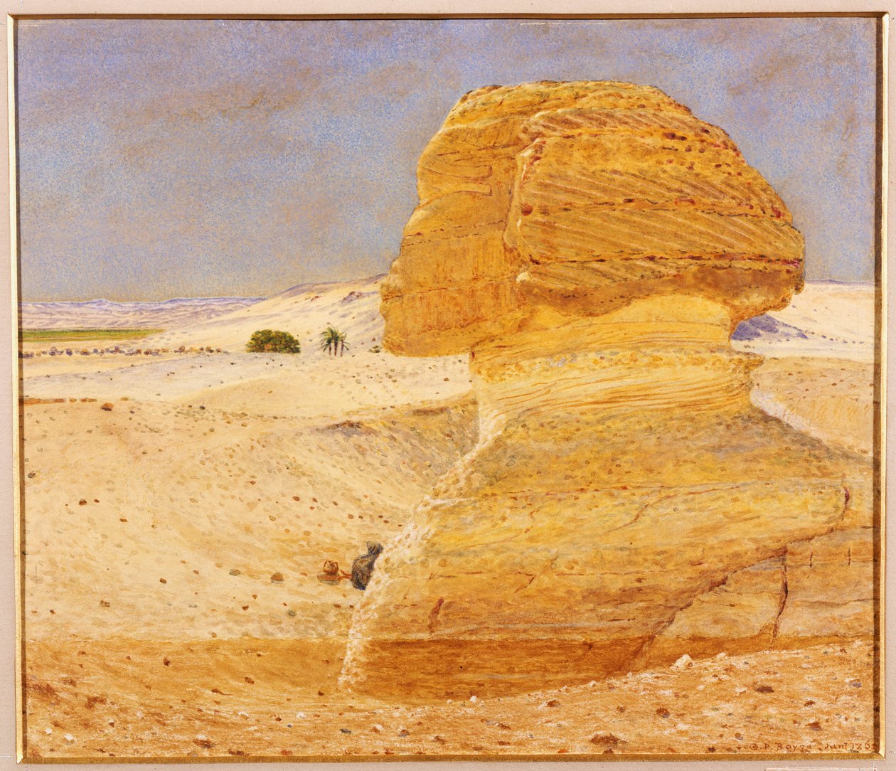 Wielki Sfinks w Gizeh, 1862 autorstwa George Price Boyce