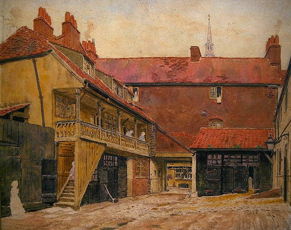 Karczma Białego Konia (akwarela na papierze) autorstwa George Price Boyce