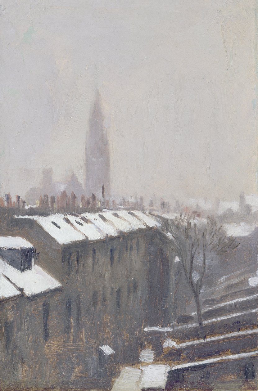 Duke Street pod śniegiem, Edynburg, 1870 autorstwa George Reid