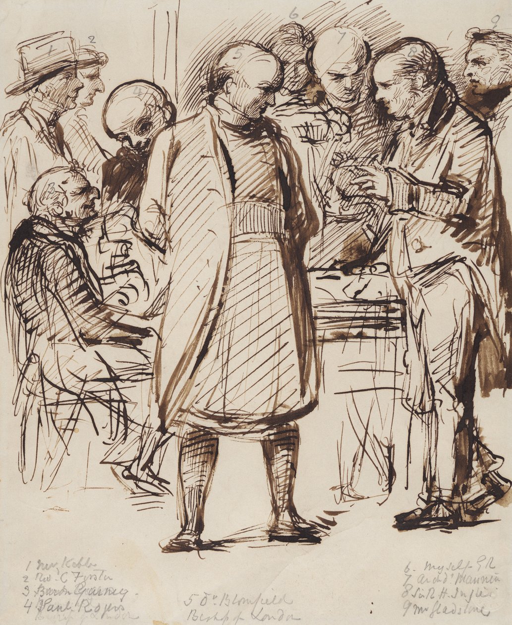 Spotkanie w pałacu Fulham autorstwa George Richmond