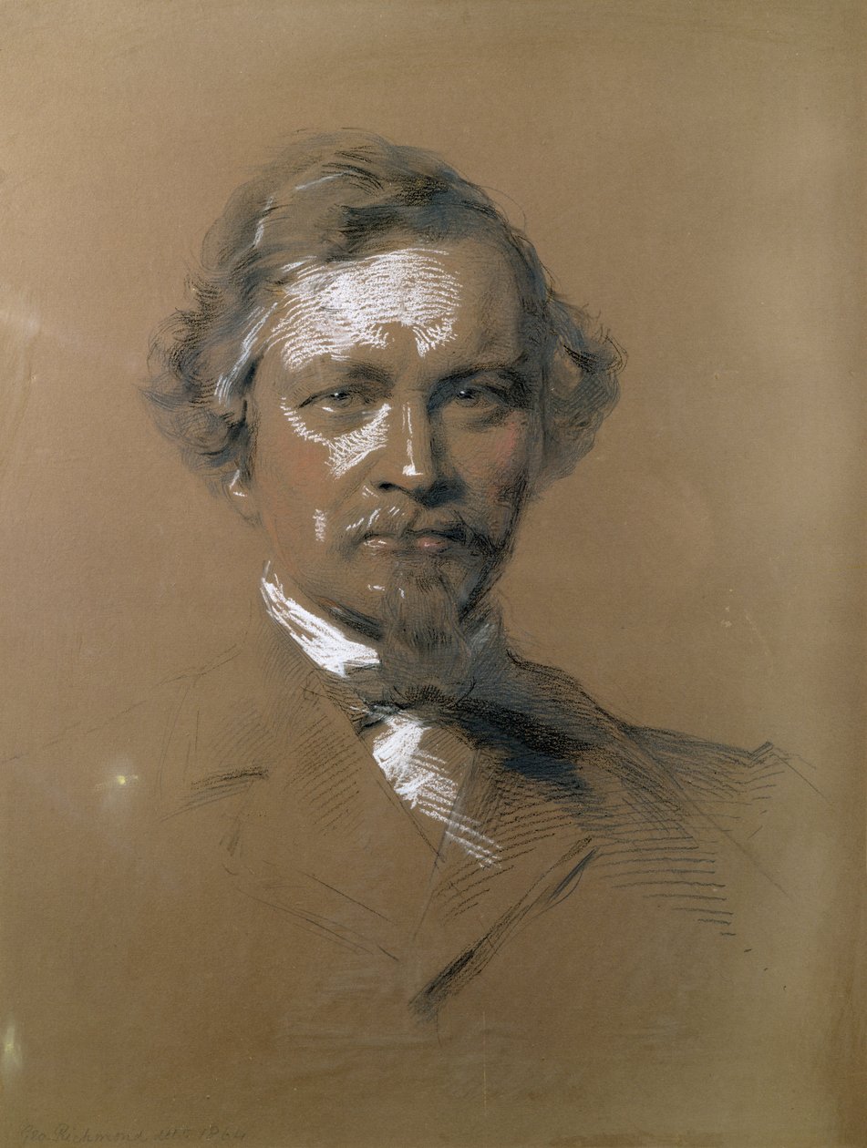August Wilhelm Hofmann (1818-92) Niemiecki chemik, 1864 (kredka na papierze) autorstwa George Richmond