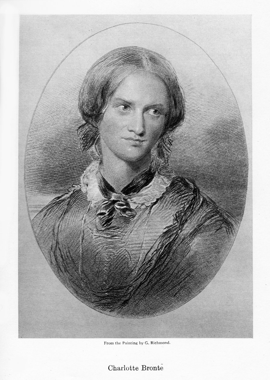Charlotte Bronte, angielska powieściopisarka, 1850. autorstwa George Richmond