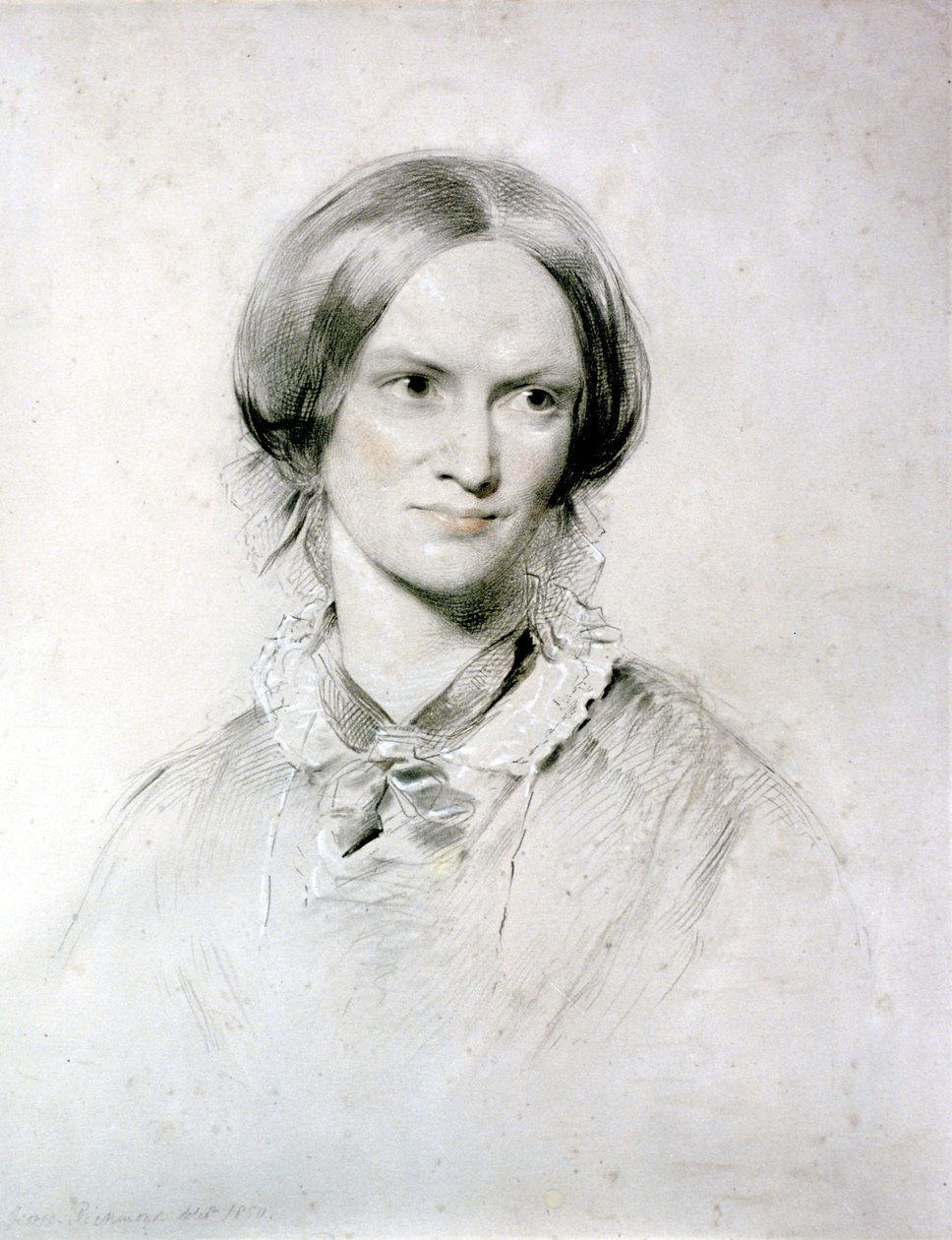 Charlotte Bronte, angielska powieściopisarka, 1850 autorstwa George Richmond