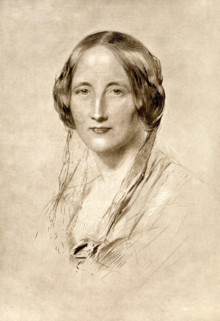 Elizabeth Gaskell, brytyjska XIX-wieczna powieściopisarka, 1910. autorstwa George Richmond