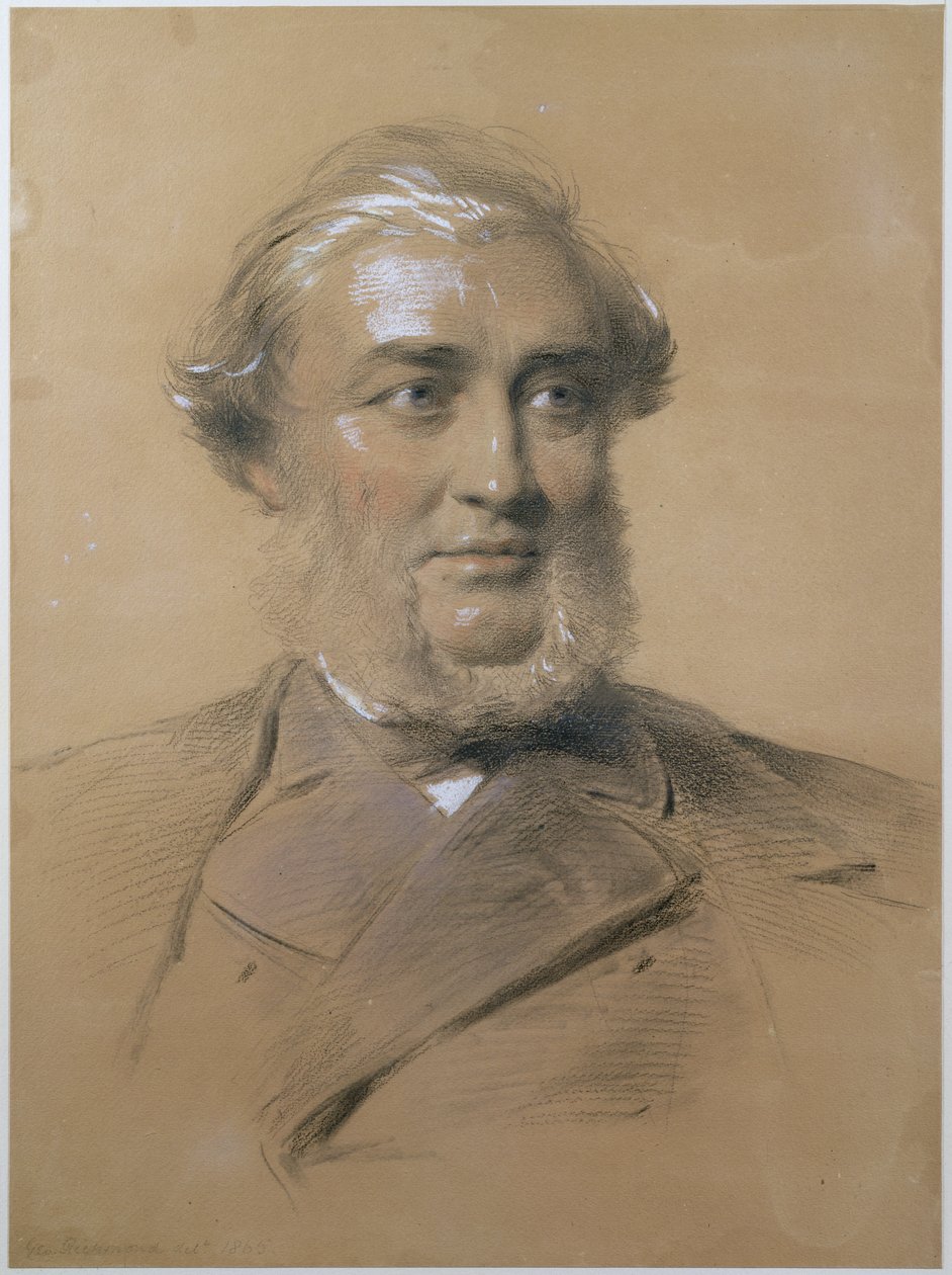 Henry Bence Jones, 1865 (węgiel i kreda na papierze) autorstwa George Richmond