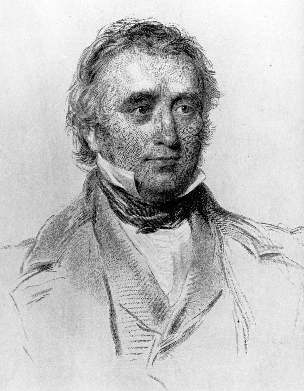 Thomas Babington Macaulay, w wieku 49 lat, grawerowany przez Williama Holla, ok. 1850 r. autorstwa George Richmond