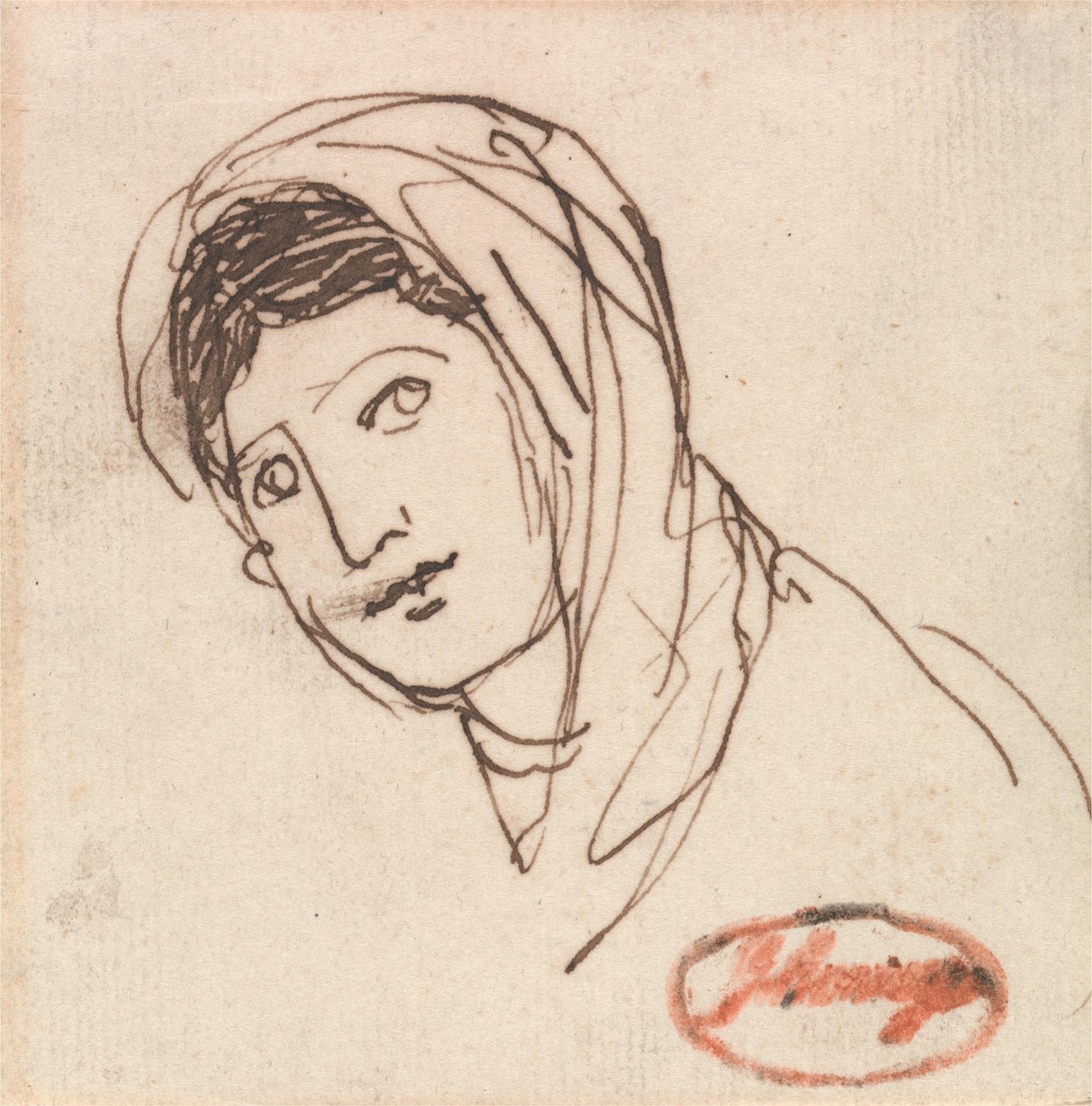Głowa kobiety autorstwa George Romney