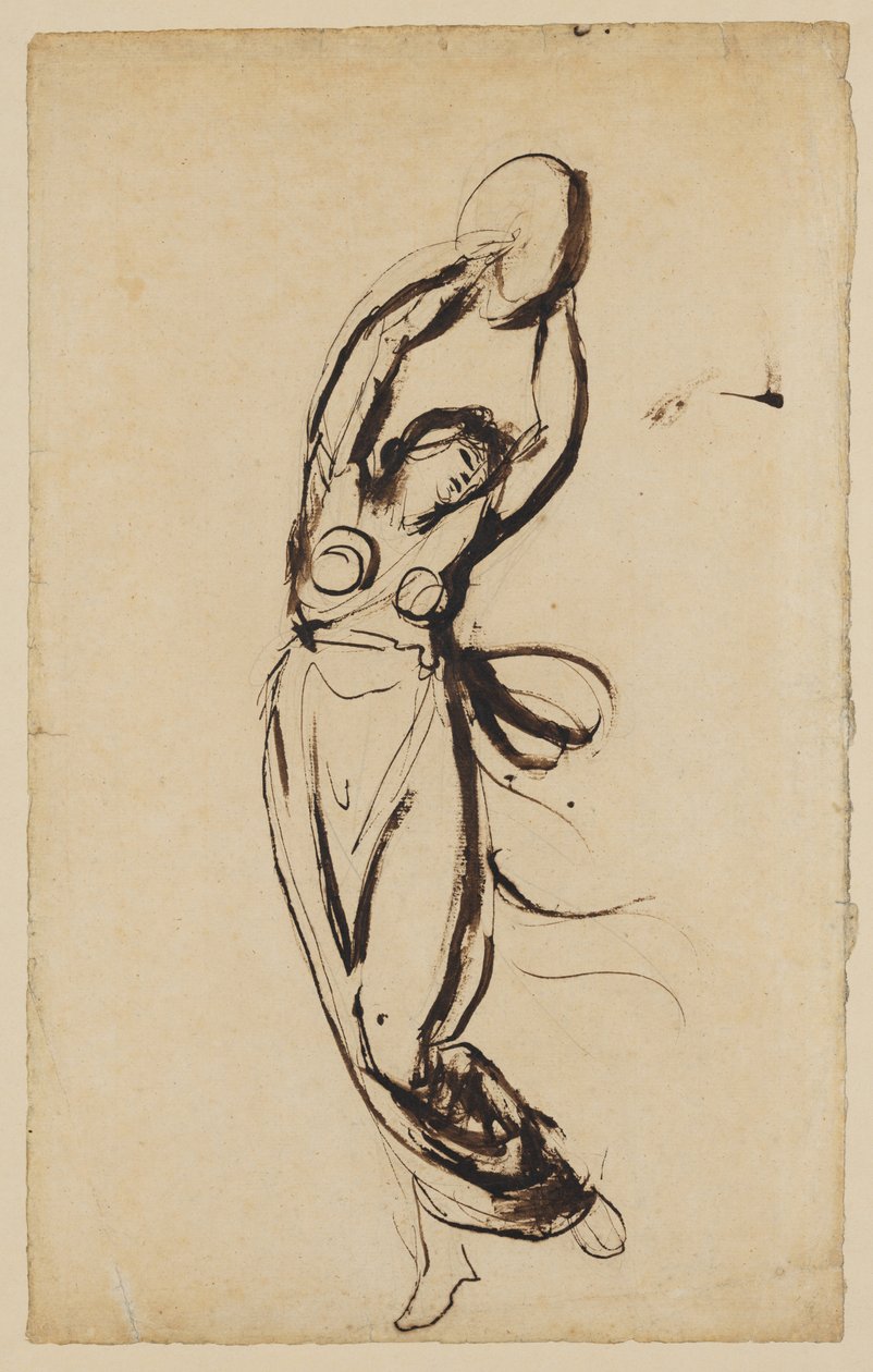 Nimfa tańcząca z tamburynem autorstwa George Romney
