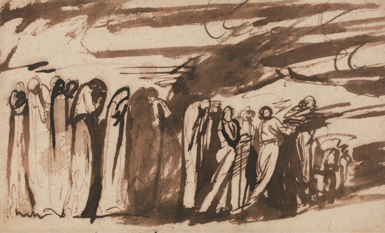 „Procesja potępionych”: studium do „Piekła” Dantego autorstwa George Romney