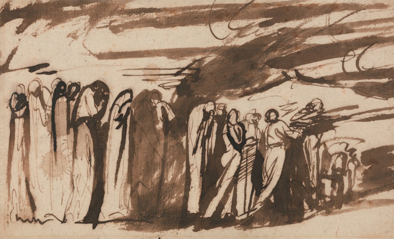 Procesja potępionych:  Studium potępionych w "Piekle" Dantego autorstwa George Romney