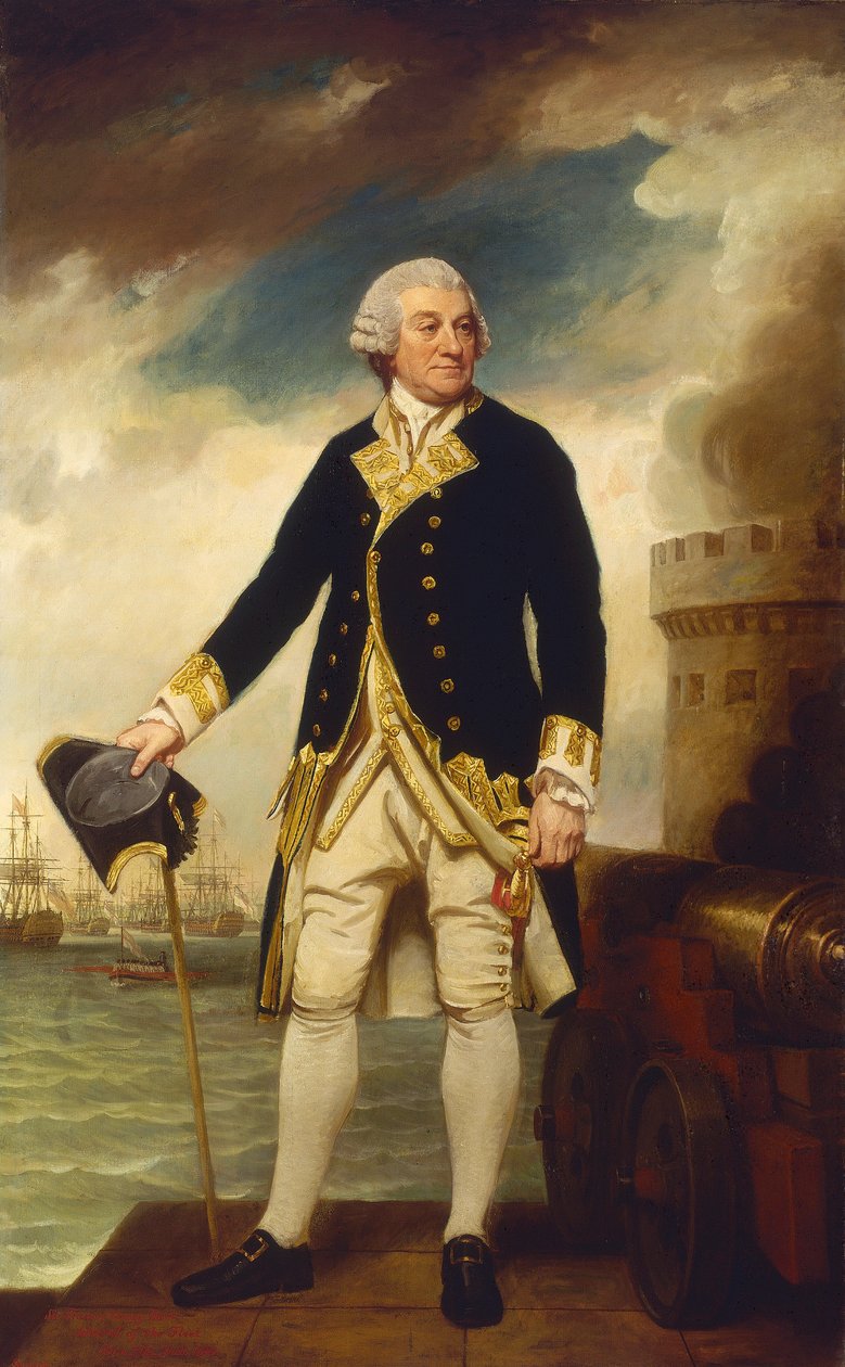 Admirał Sir Francis Geary (1709/10-1796) autorstwa George Romney