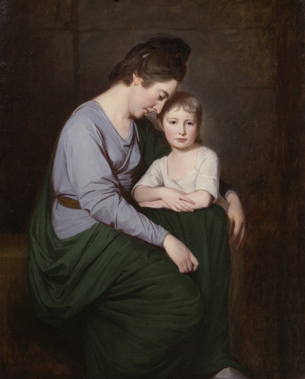 Ann Wilson z córką Sybill, ok. 1776-77 (olej na płótnie) autorstwa George Romney