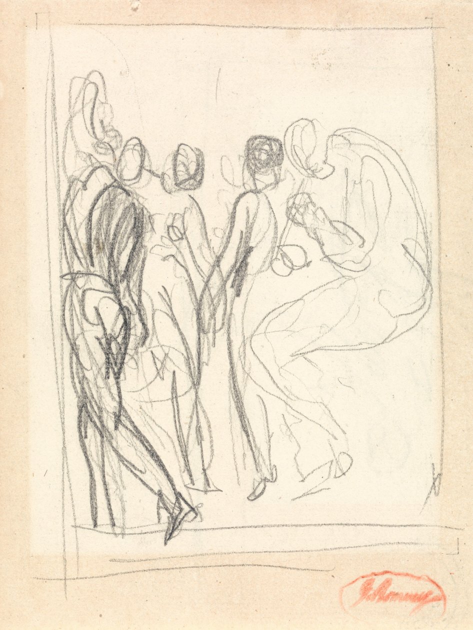 Tancerze i muzycy, prawdopodobnie do utworu „L’Allegro” autorstwa George Romney