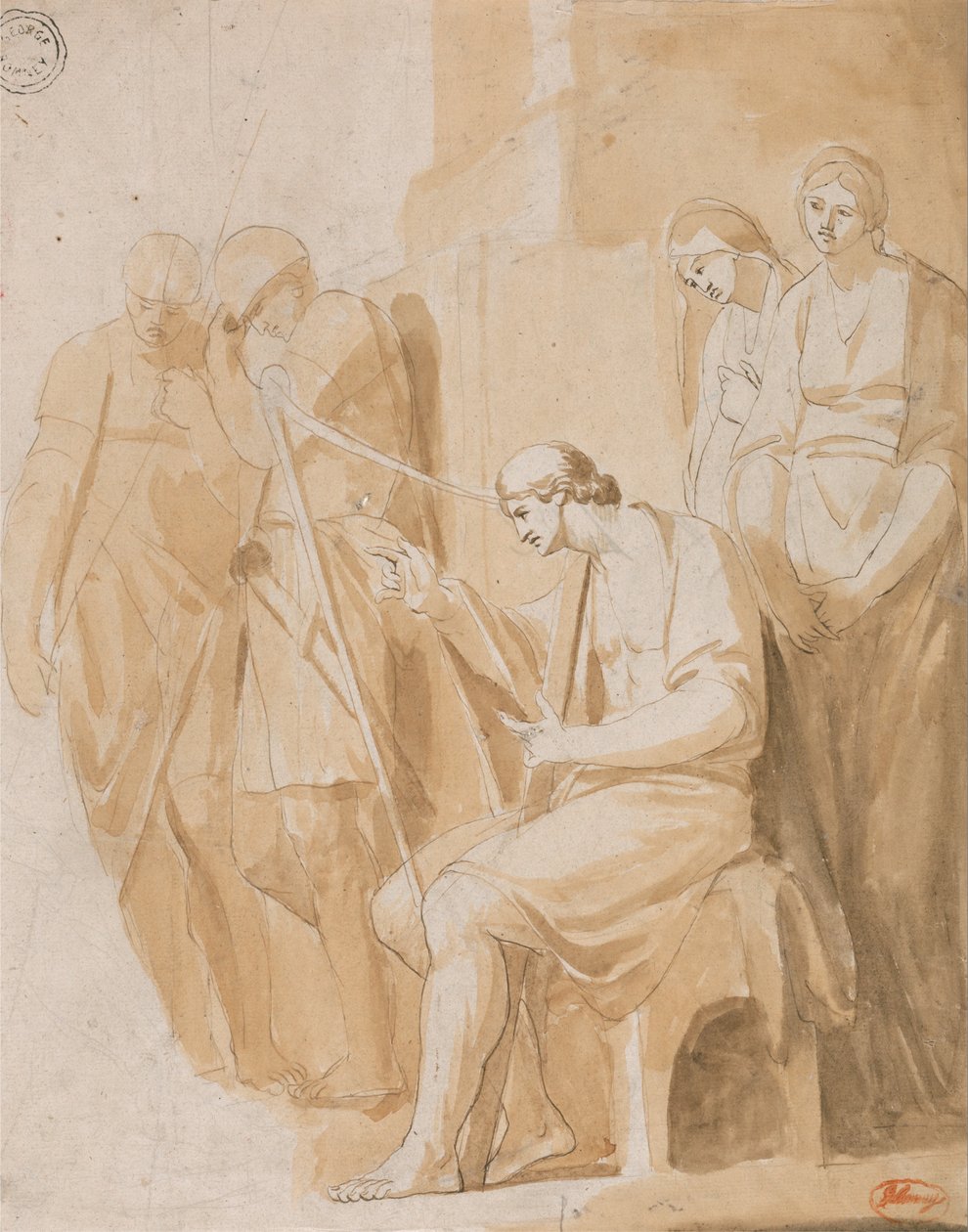 David grający na harfie autorstwa George Romney