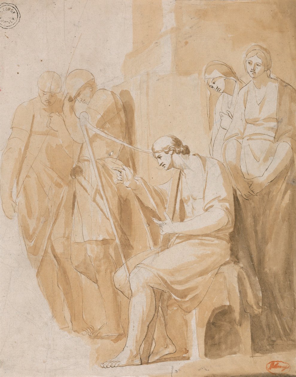 Dawid grający na harfie autorstwa George Romney