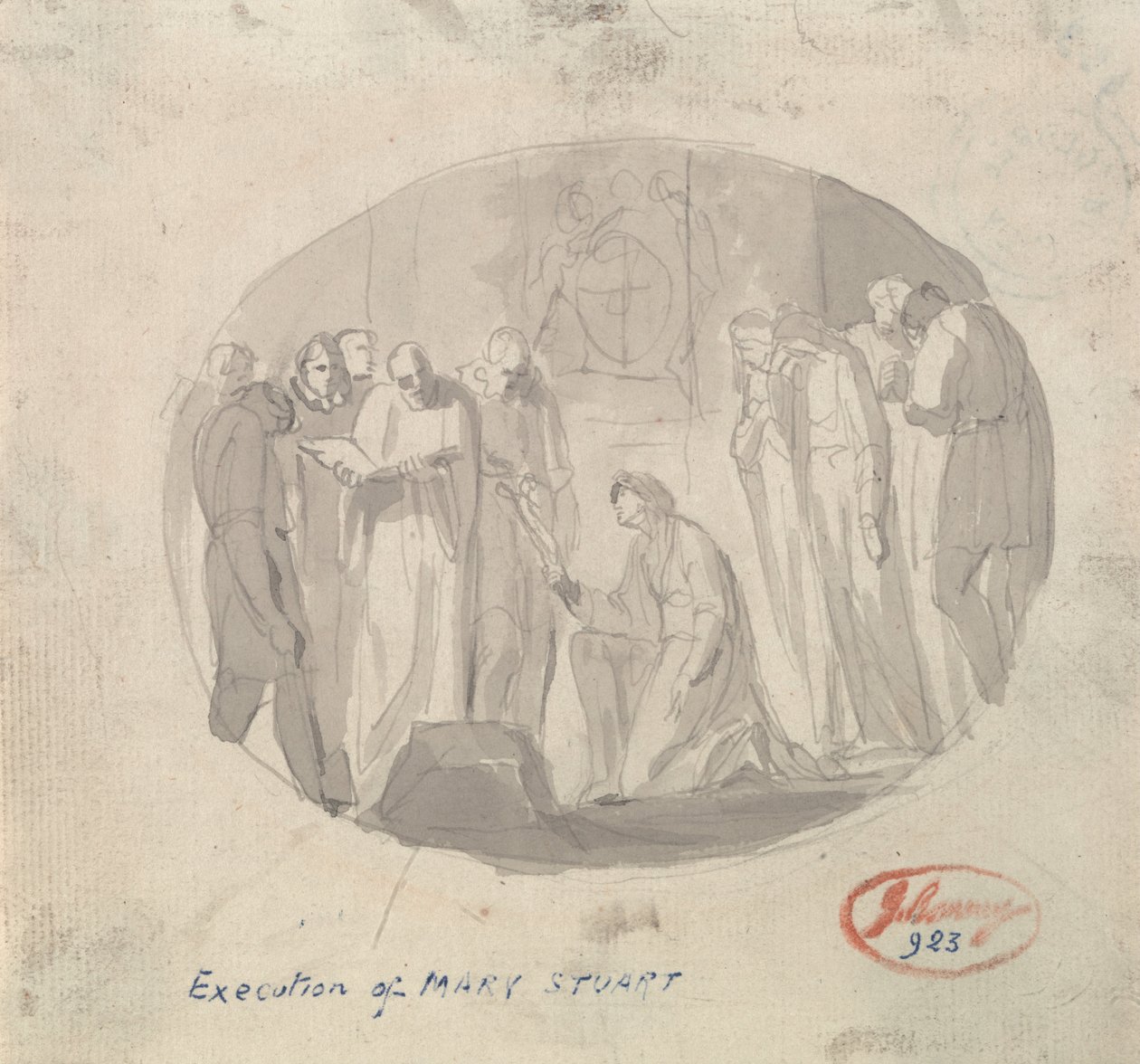 Egzekucja Marii Stuart autorstwa George Romney