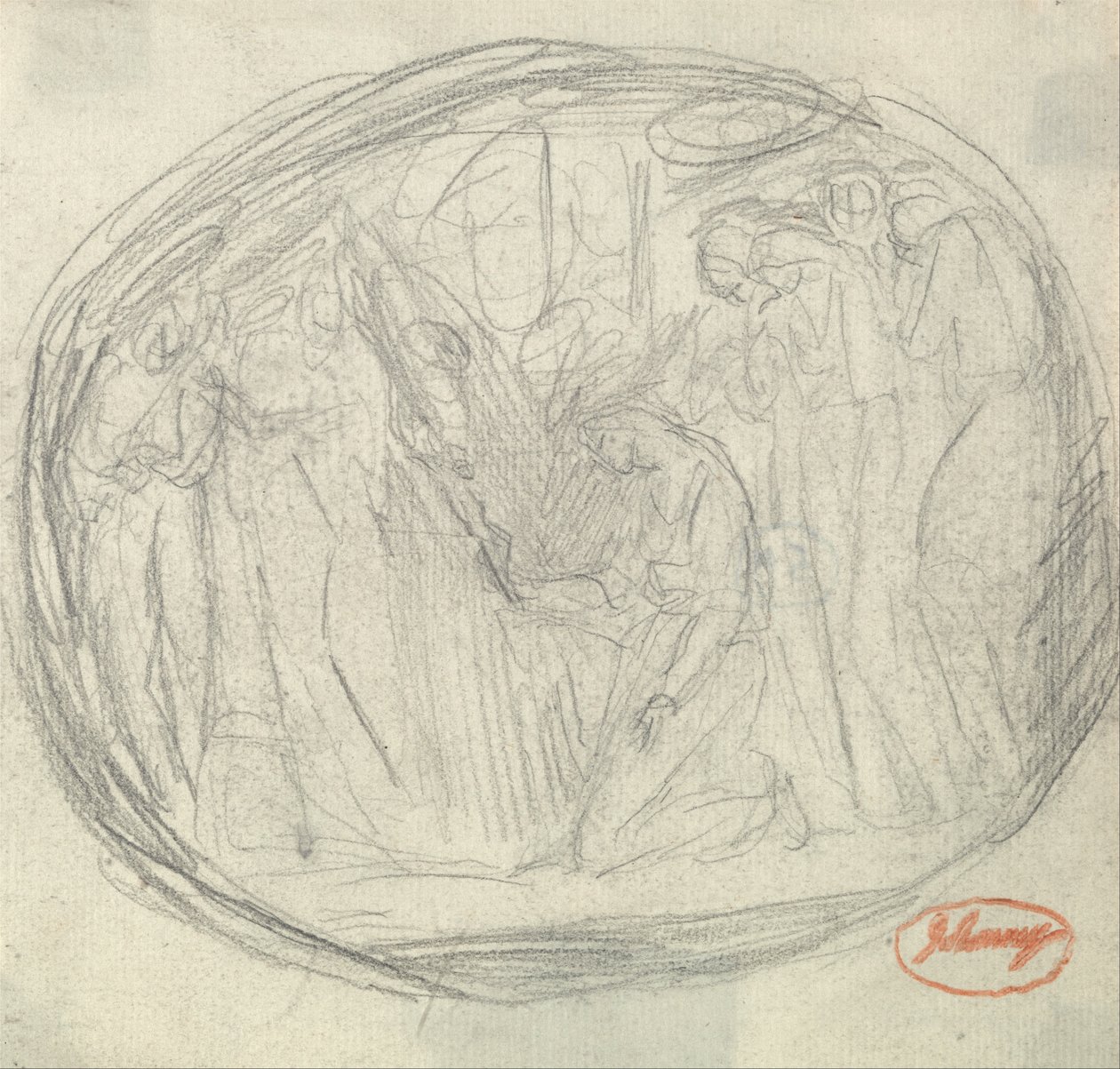 Egzekucja Marii Stuart autorstwa George Romney
