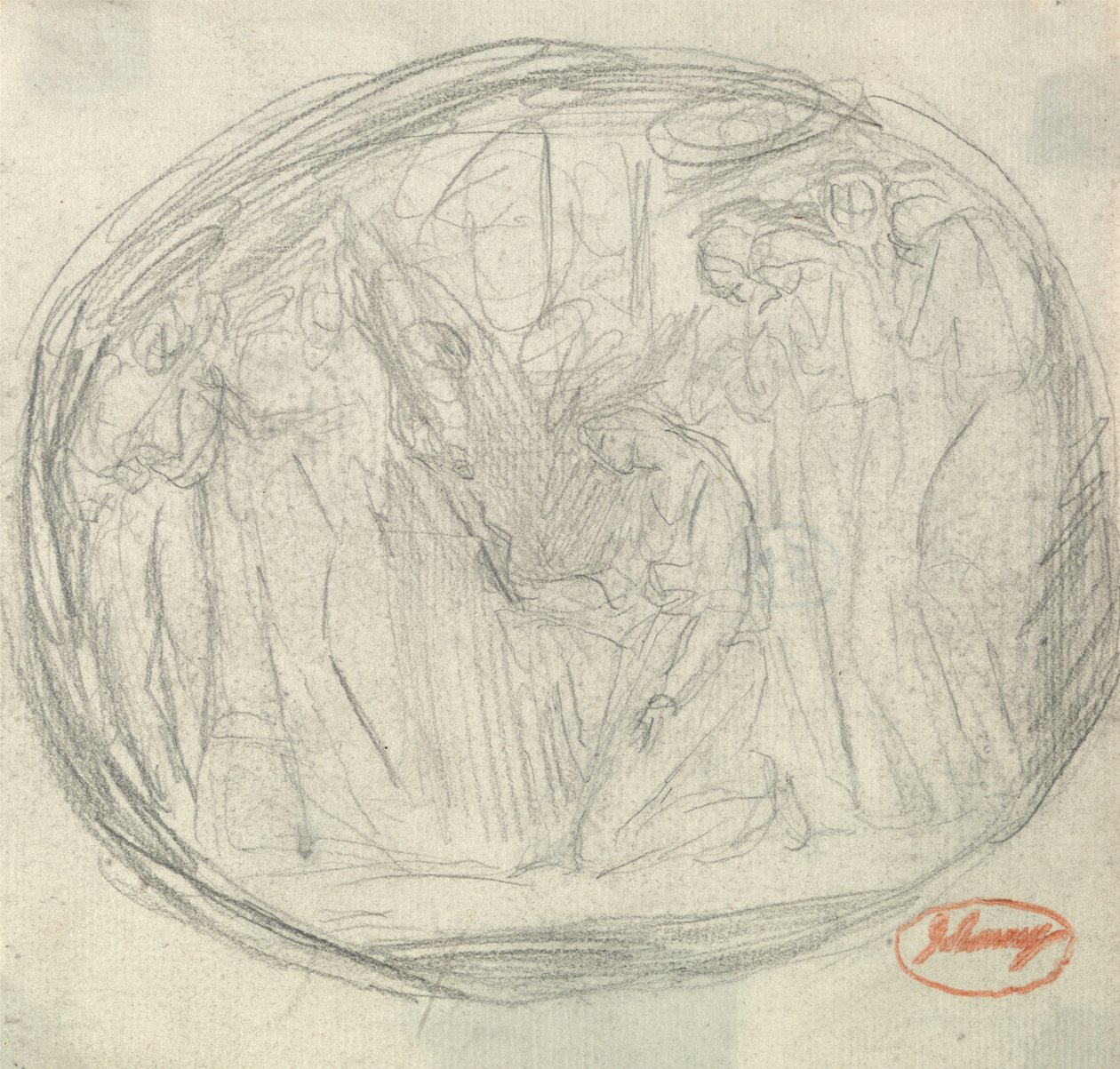 Egzekucja Marii Stuart autorstwa George Romney