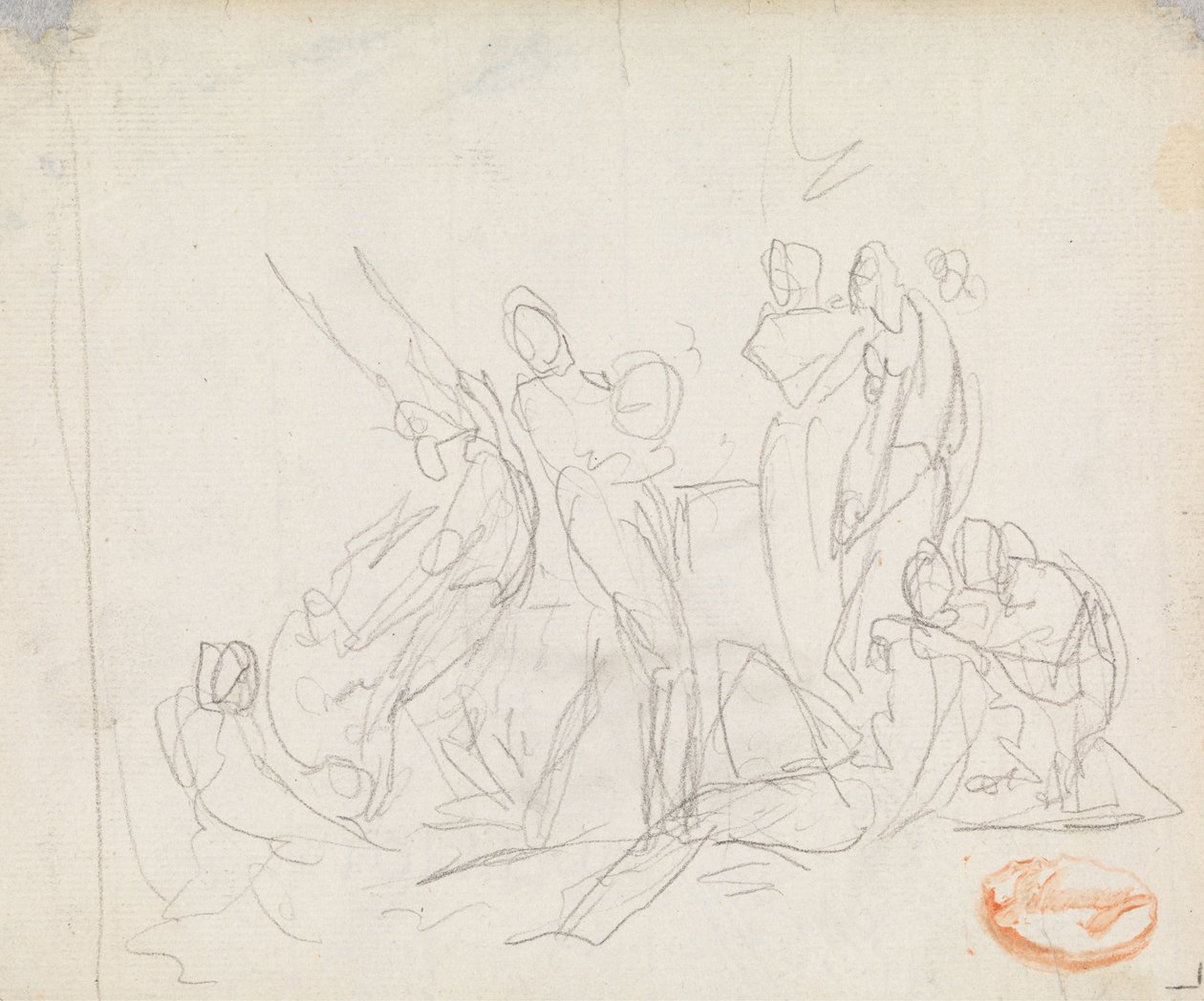 Rysunek Badanie składu 14 autorstwa George Romney