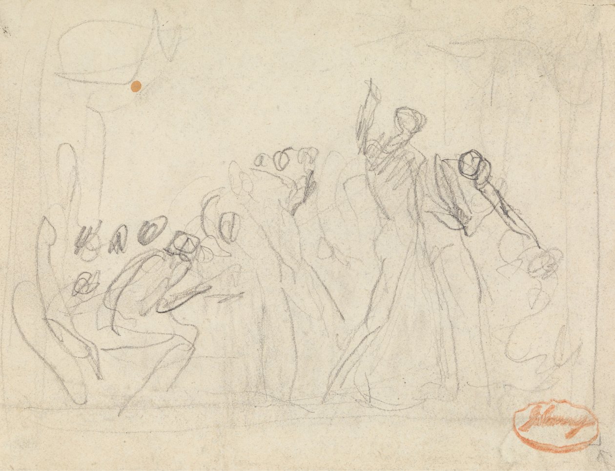 Studium kompozycji figur 33 autorstwa George Romney