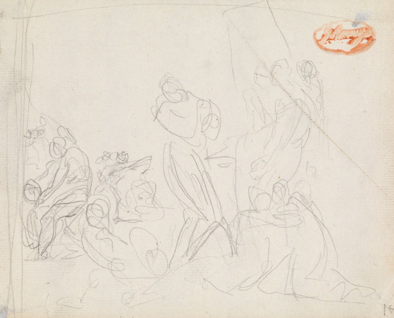 Studium kompozycji figuralnej nr 34 autorstwa George Romney