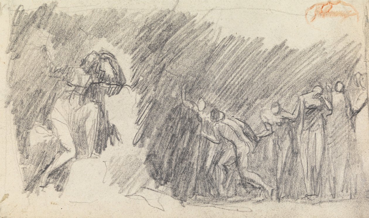 Studium kompozycji figuralnej nr 5 autorstwa George Romney