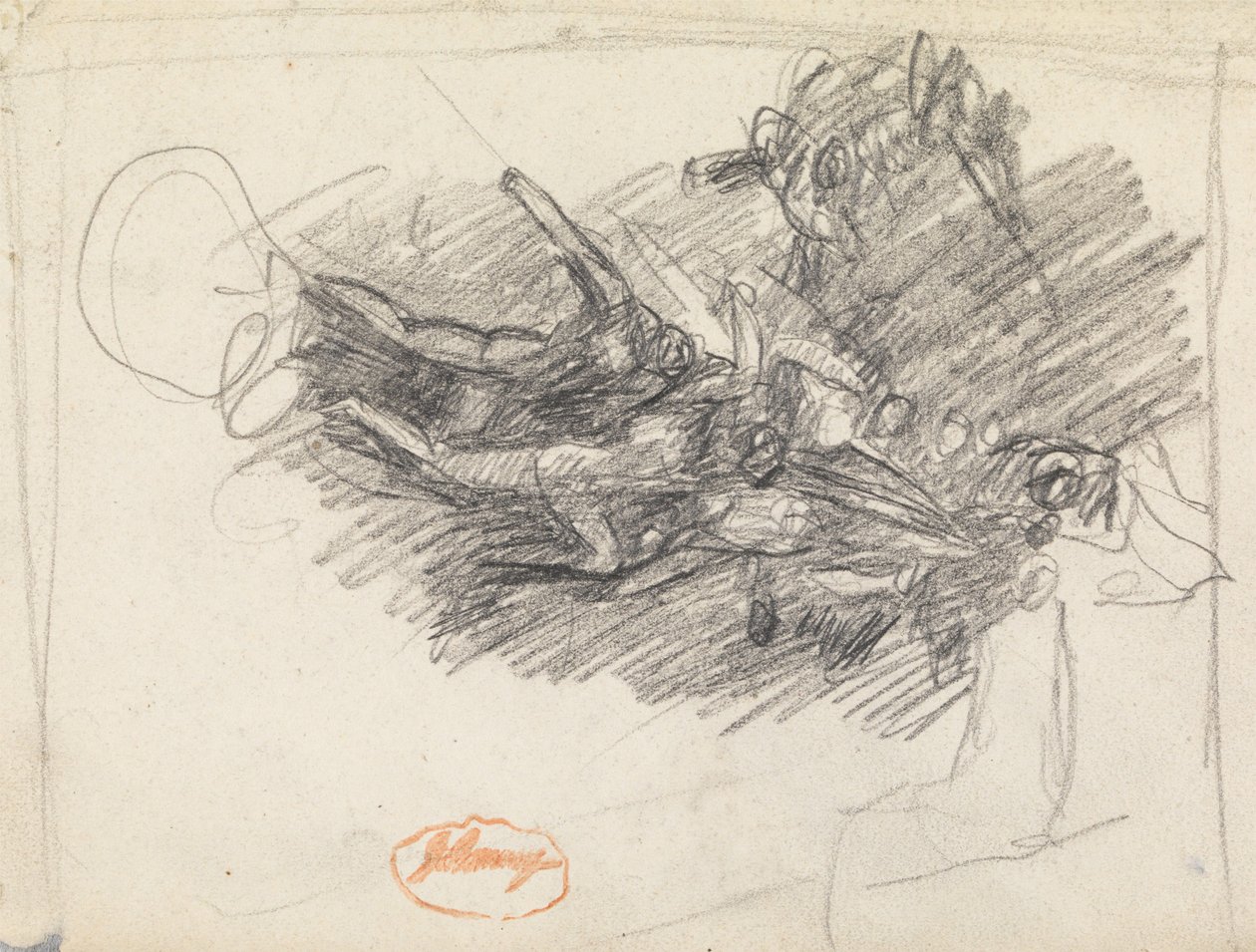 Studium kompozycji postaci nr 6 autorstwa George Romney