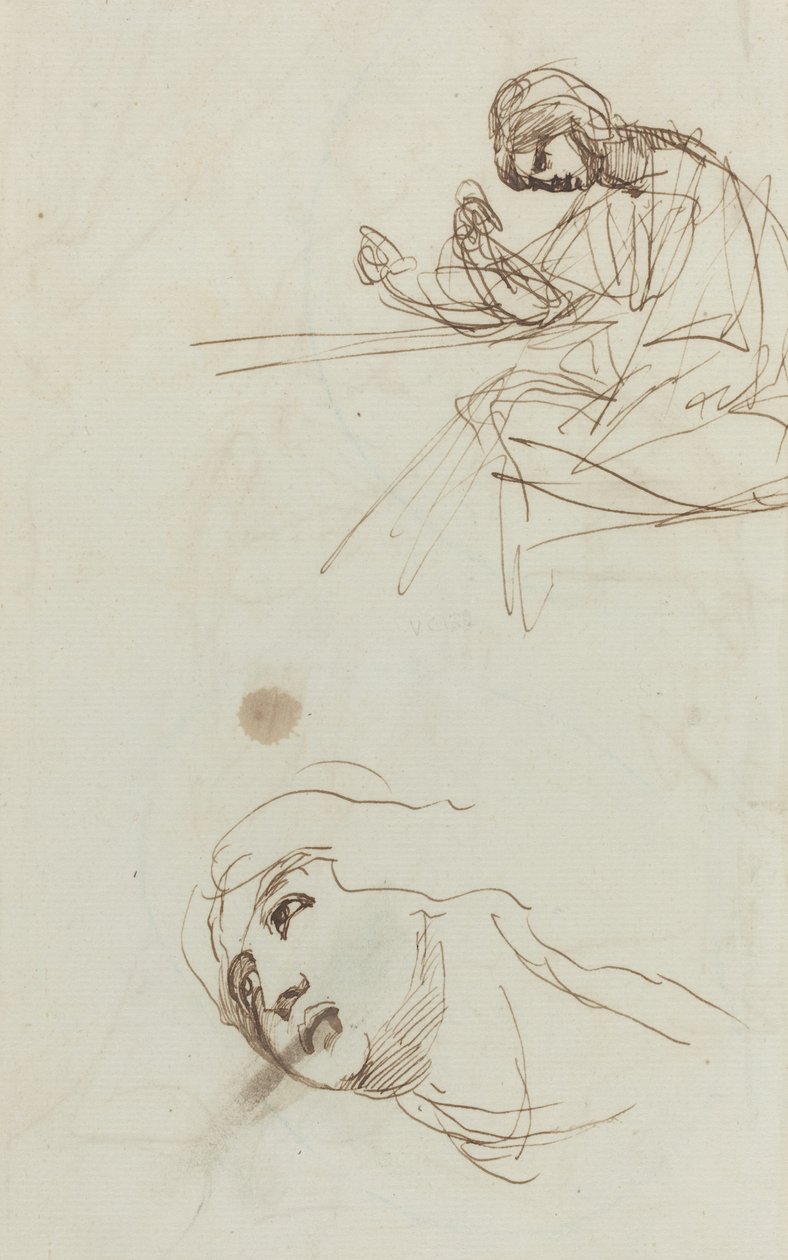 Badania figur [verso] autorstwa George Romney