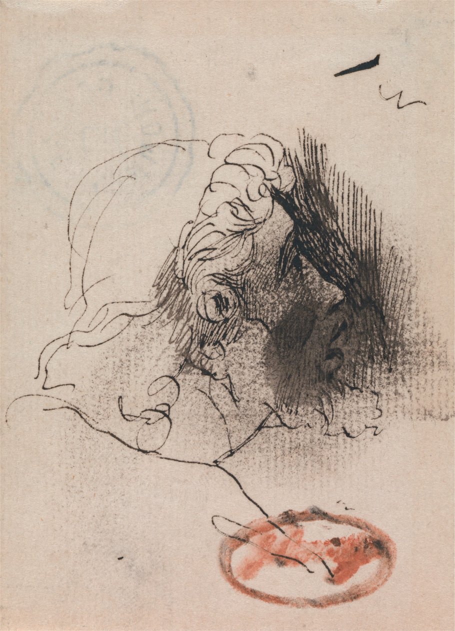 Głowa mężczyzny widziana z profilu autorstwa George Romney