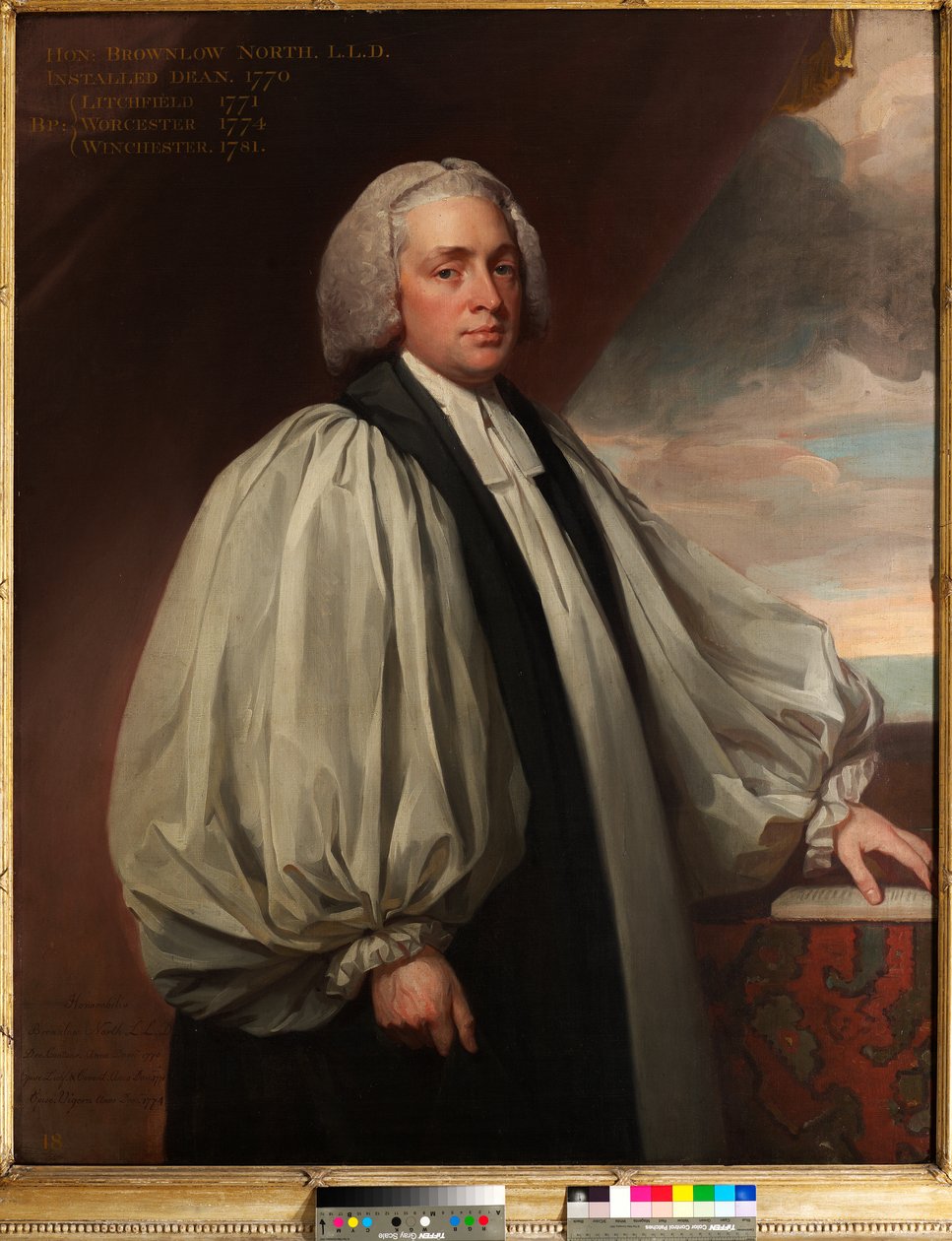 John Brownlow North (dziekan Canterbury 1770-1771) autorstwa George Romney