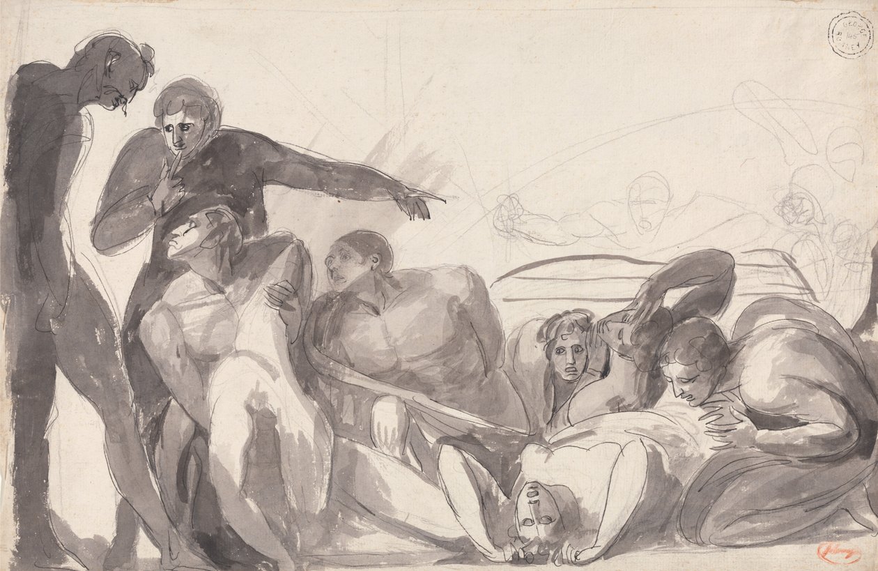 John Howard odwiedza lazretto autorstwa George Romney