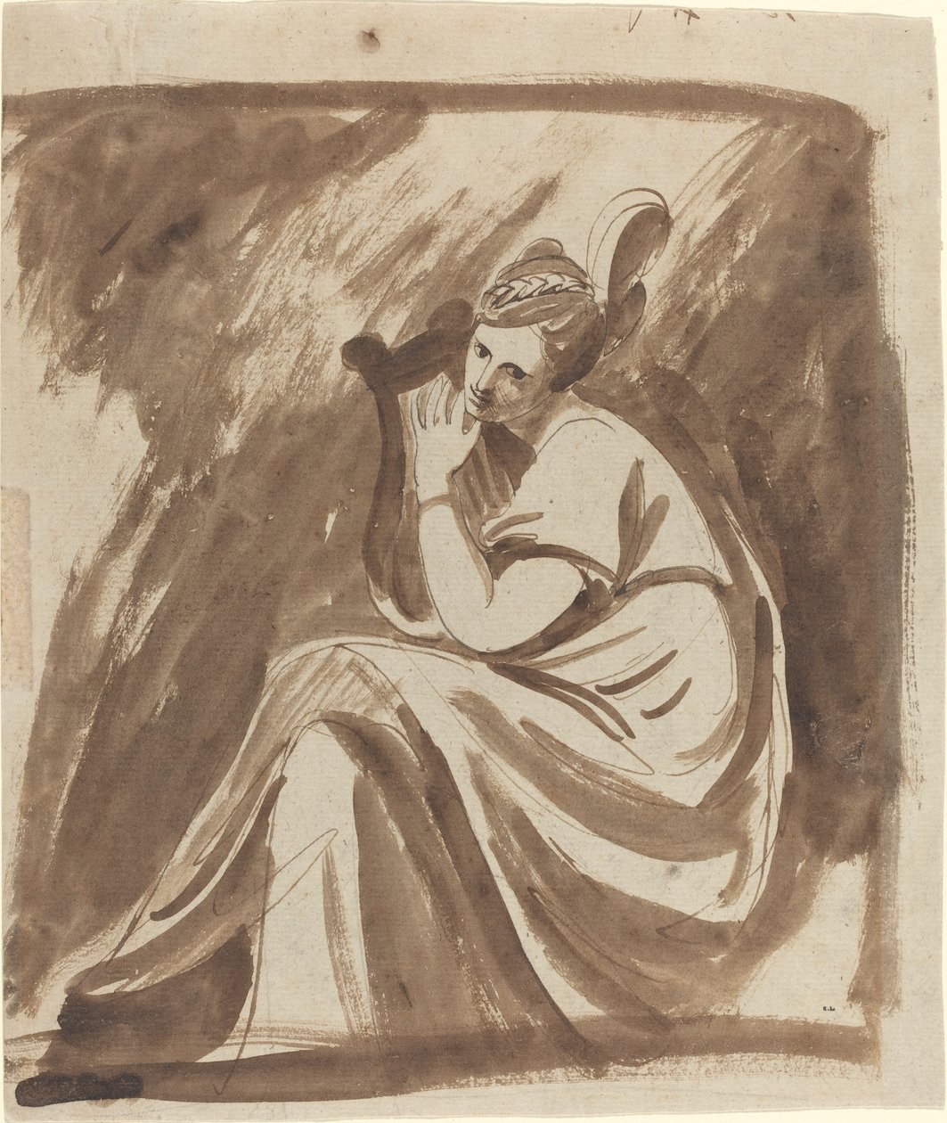 Lady Hamilton grająca na lirze autorstwa George Romney